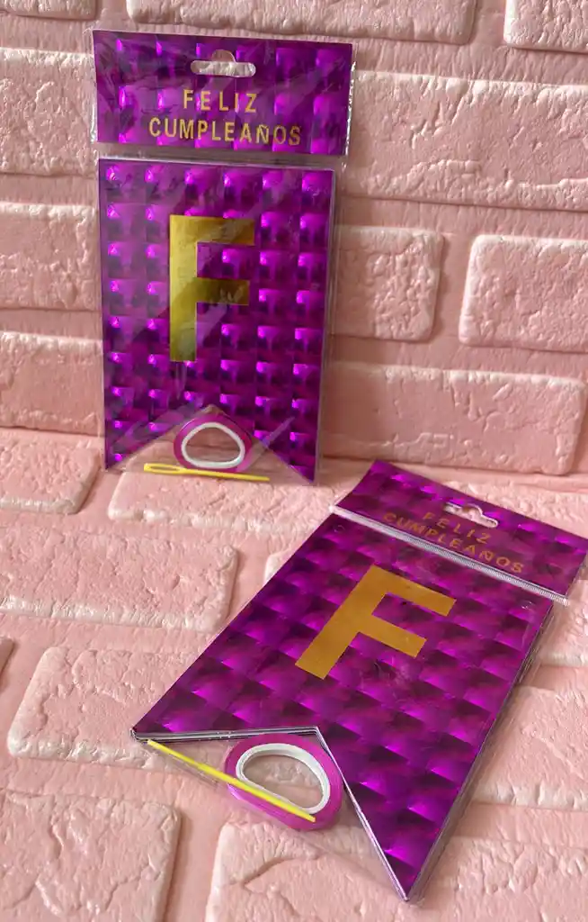 Letrero Feliz Cumpleaños Fucsia / Banderin Feliz Cumpleaños