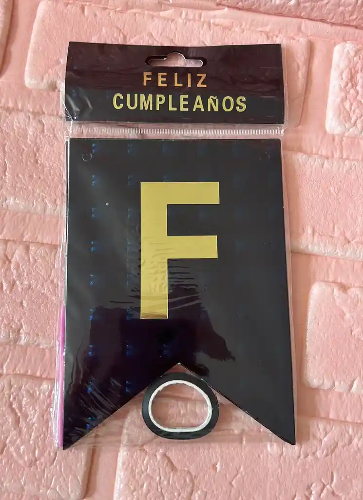 Letrero Feliz Cumpleaños Negro / Banderin Feliz Cumpleaños
