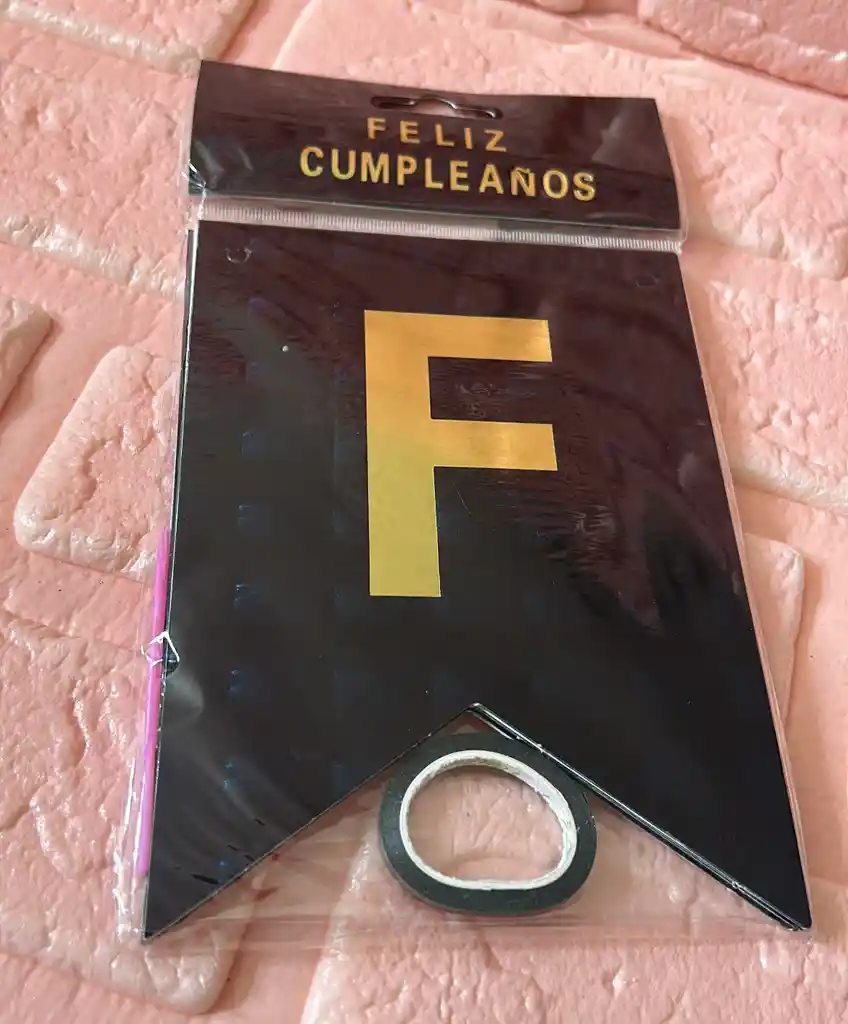Letrero Feliz Cumpleaños Negro / Banderin Feliz Cumpleaños