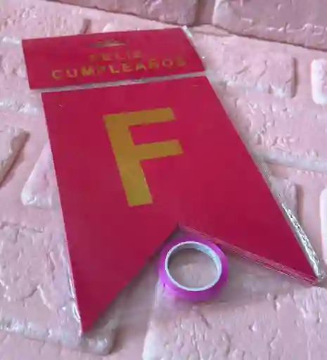 Letrero Feliz Cumpleaños Fucsia Banderin Feliz Cumpleaños