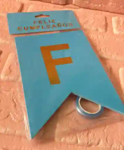 Letrero Feliz Cumpleaños Azul Claro / Banderin Feliz Cumpleaños