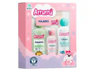 Kit Arrurrú Viajero Para Niña, Shampoo Colonia Y Crema Arrurú