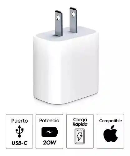 Cargador Iphone Carga Rapida 20w + Cable