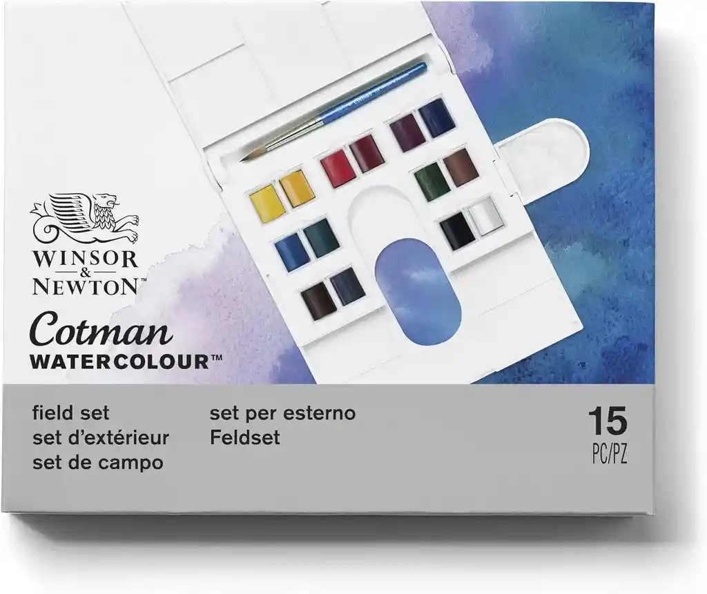 Acuarelas Winsor Newton Cotman Compact Set 14 Half Pans