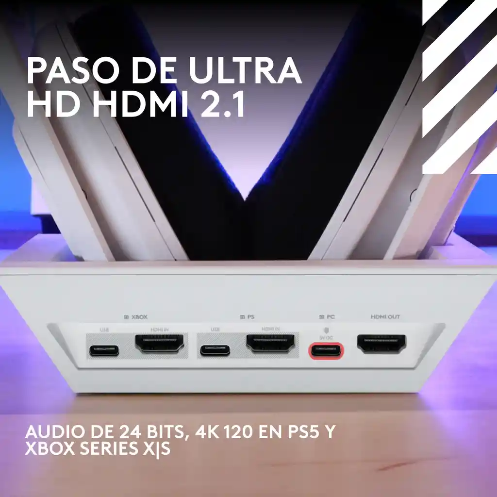 Diadema Gamer Inalámbrica + Base Logitech Astro A50 X Wht