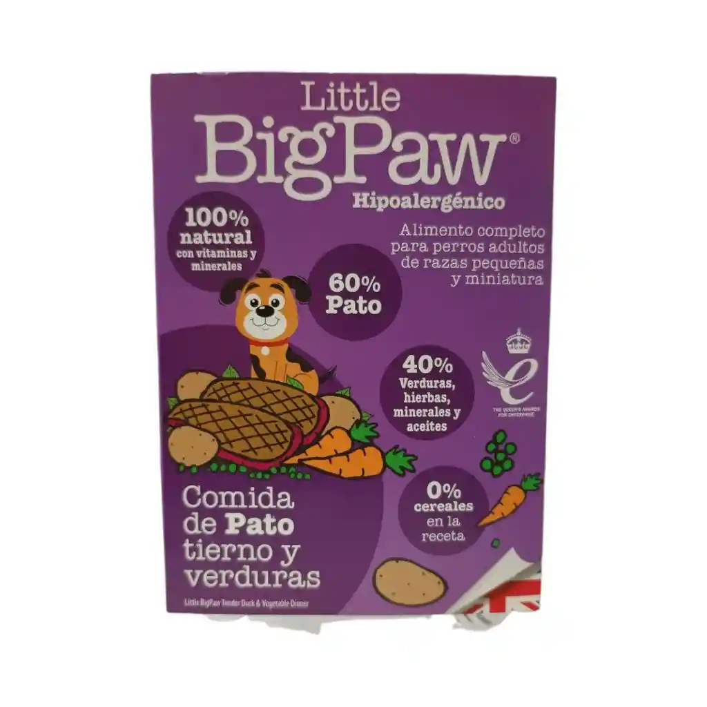 Little Big Paw Perro Bandeja Pato Y Vegetales 150gr – Alimento Húmedo