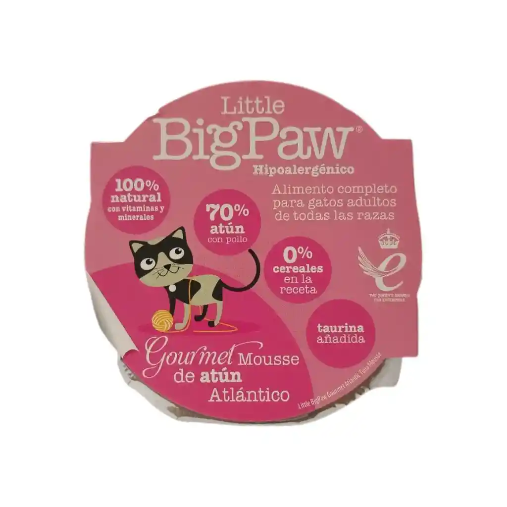 Little Big Paw Gato Bandeja Gourmet Atlantic Atun 85gr – Alimento Húmedo