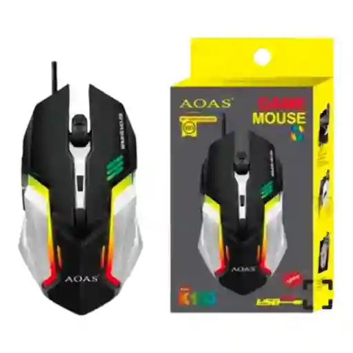 Mouse Gamer Aoas K100, Retroiluminado, Usb