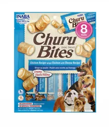 Inaba Dog Snack Churu - Bites Chicken Recipe Wraps Chicken With Cheese Recipe 8 Packs