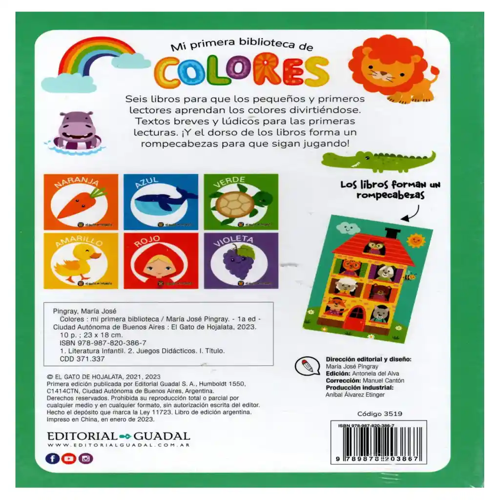 Libro Infantil Mi Primera Biblioteca De Colores 6 Minilbros