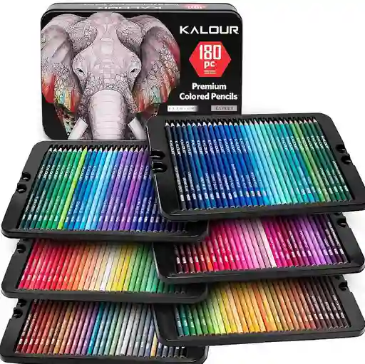 Kit De Lápices Colores Premium 180 Tonos Cromáticos Estuche