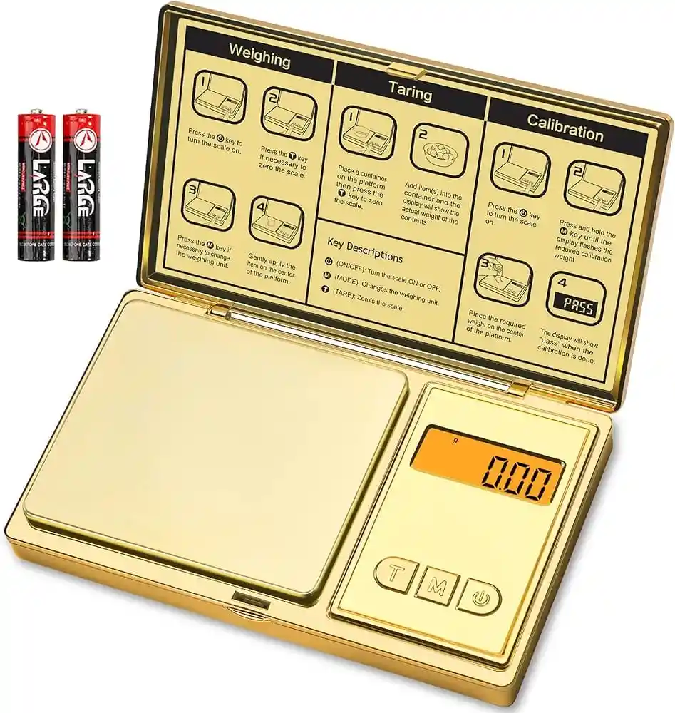 Gramera Digital Para Cocina Con Estuche Dorado