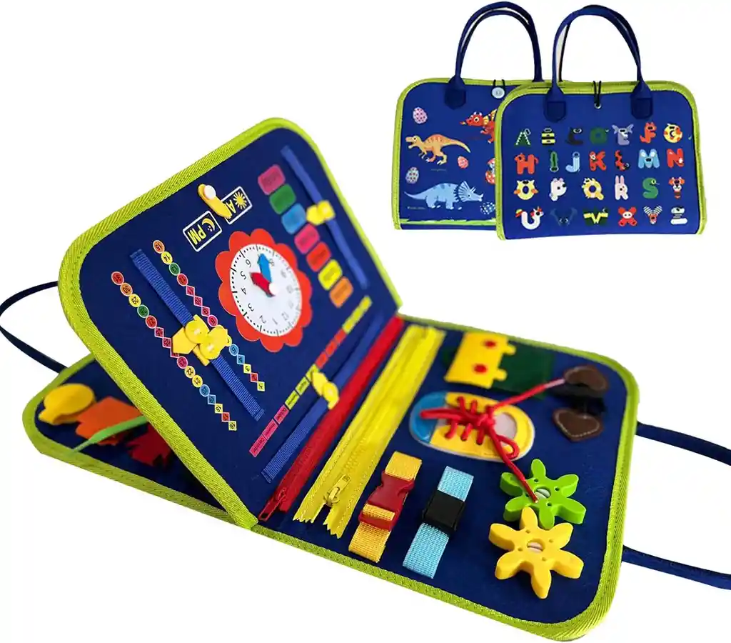 Libro Montessori Juguetes Sensoriales Y Educativos, Tablero De Habilidades Básicas Para Niños Y Niñas