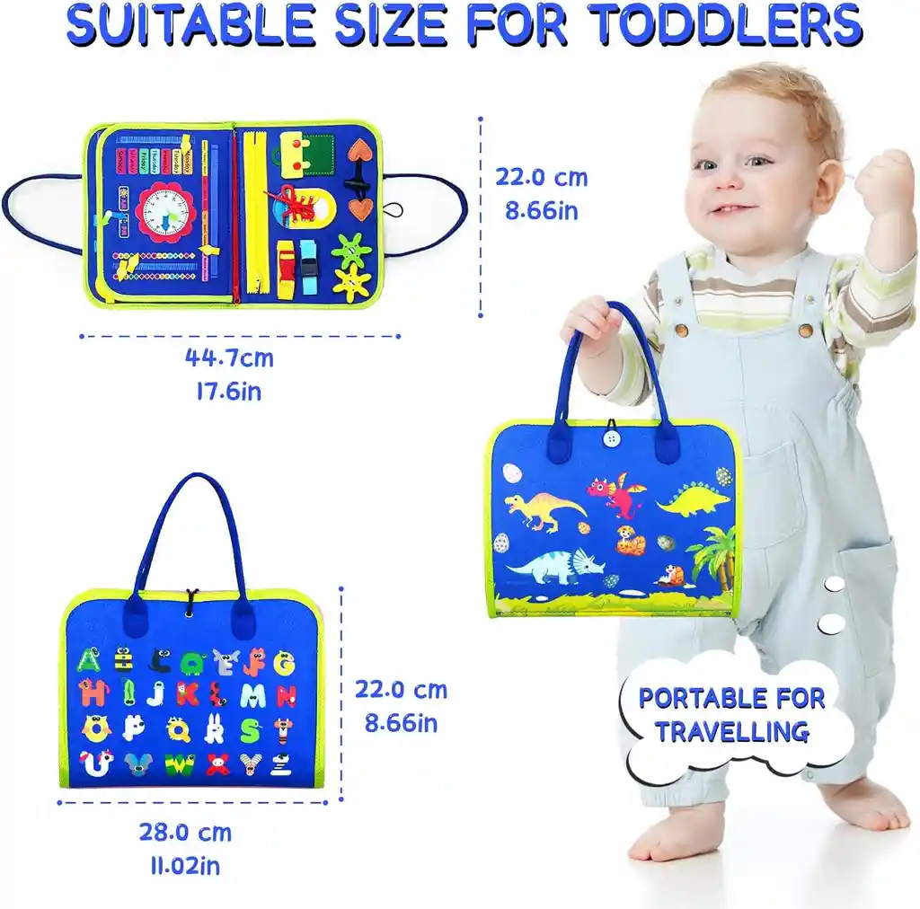 Libro Montessori Juguetes Sensoriales Y Educativos, Tablero De Habilidades Básicas Para Niños Y Niñas