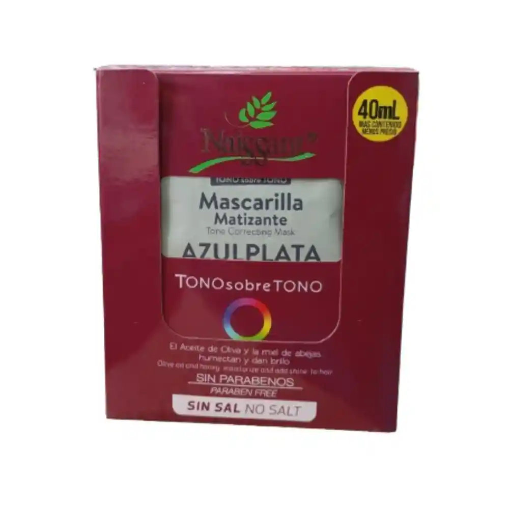 Naissant Mascarilla Matizante Azul Plata 12 Sobres X40ml