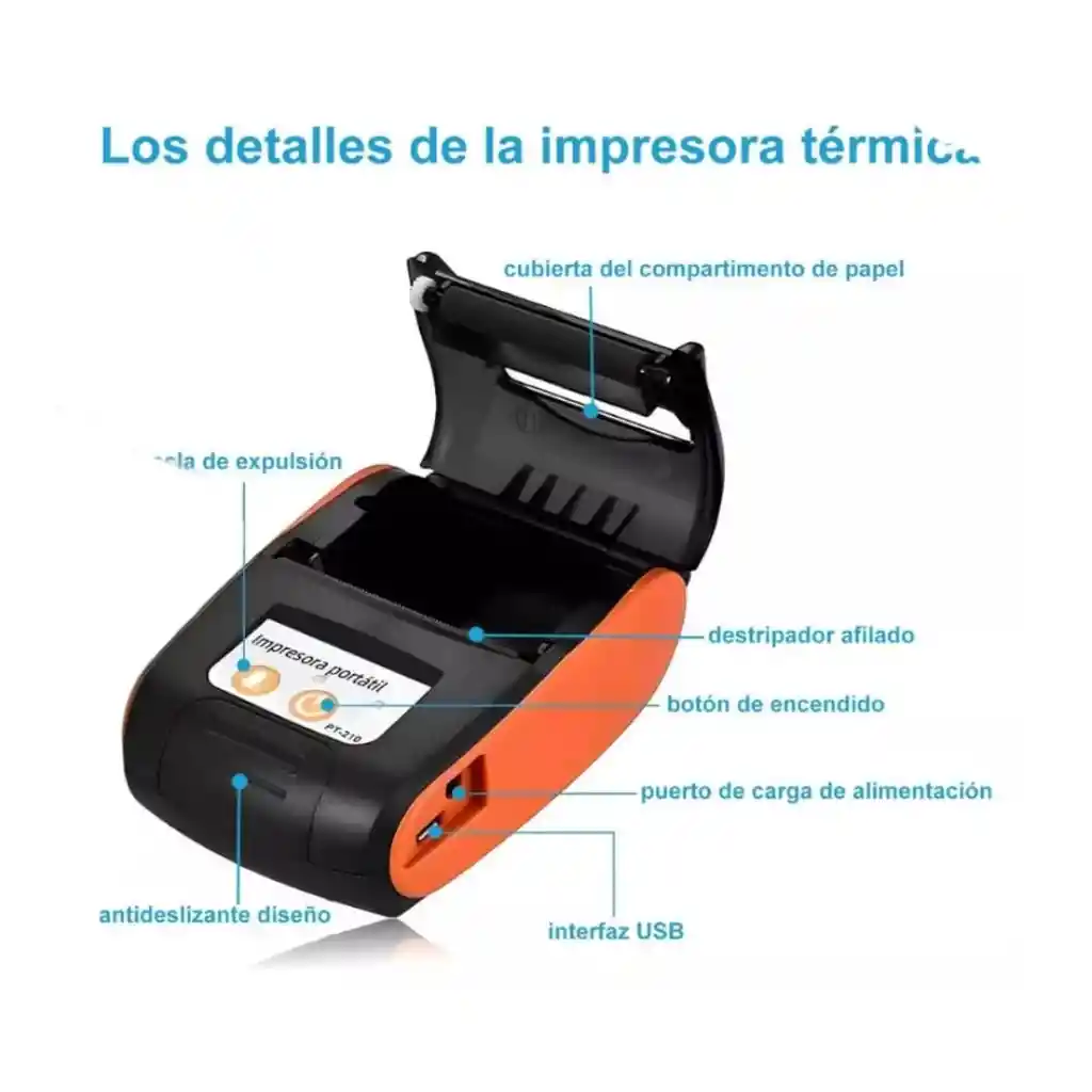 Impresora Térmica Portátil 58mm Bluetooth