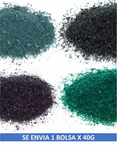 Aserrín Colores Surtidos Oscuros, Azules Y Morados. Una Bolsa X 40g.
