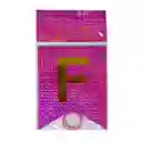 Banderin Feston Feliz Cumpleaños Fucsia Brillante En Holograma Letras Doradas