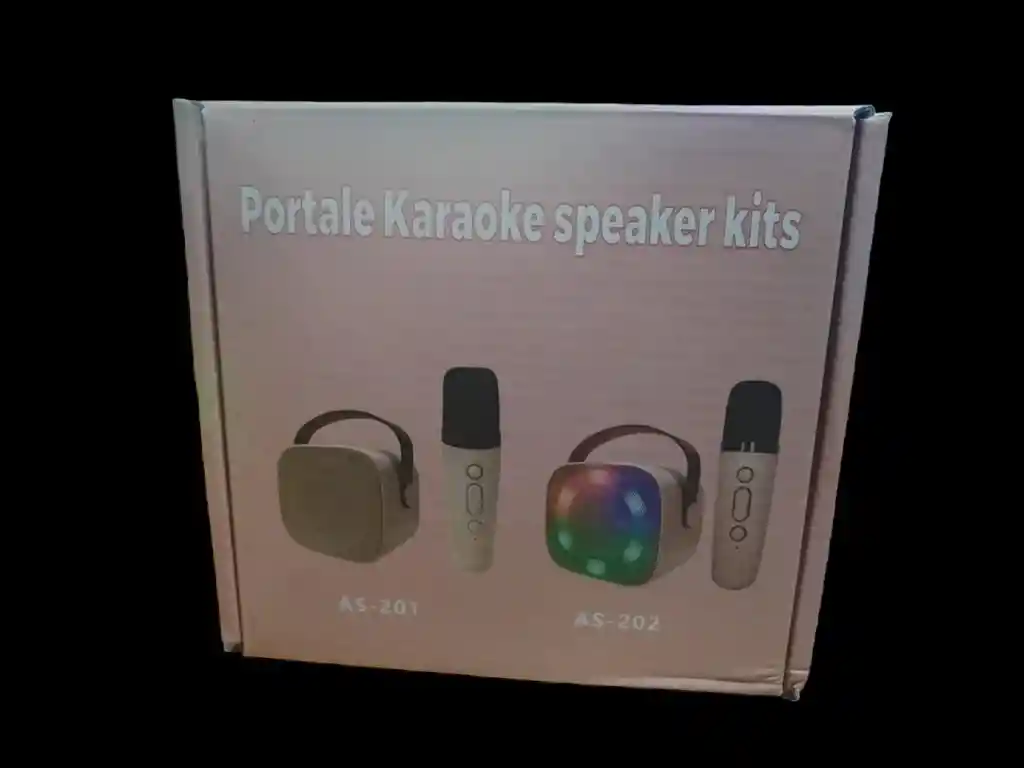 Parlante Bluetooth Karaoke Con Micrófono Color Beige