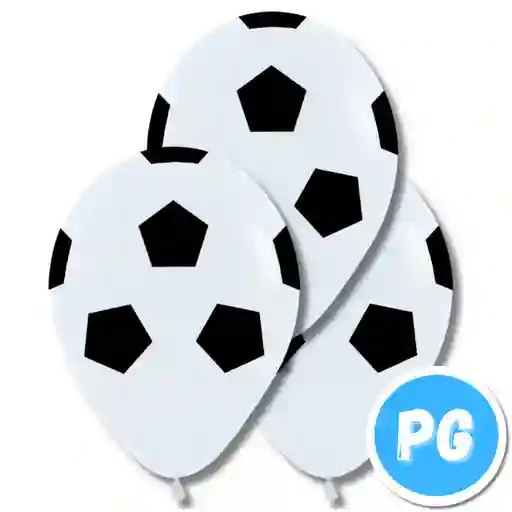 Paquete De Bombas Plasticas R12 30cm X10 Unds Balones Futbol Blanco