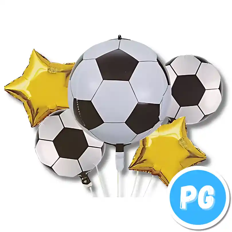 Paquete De Bombas De Balones De Futbol X5 Unds Para Inflar Con Aire O Helio