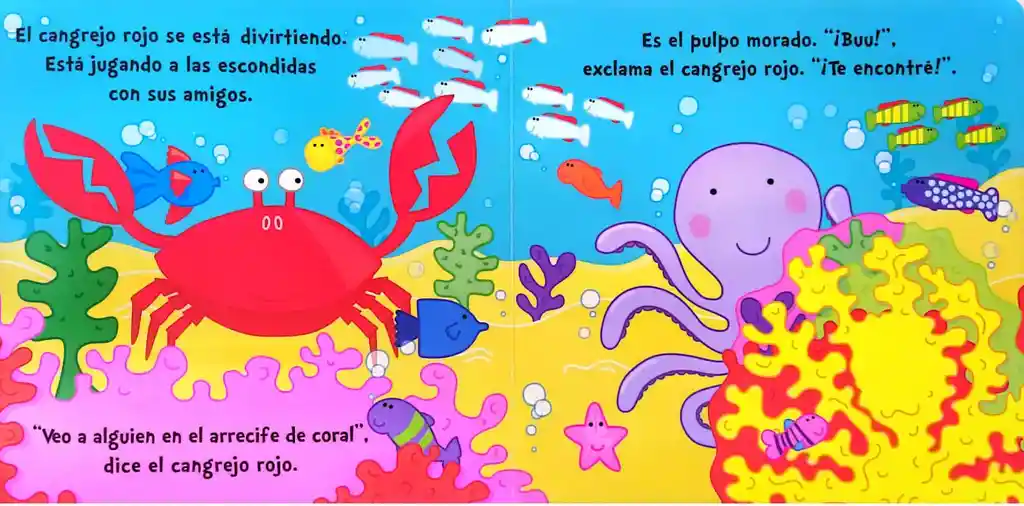 Libro Infantil Texturas Escondidas Bajo El Mar Para Niños