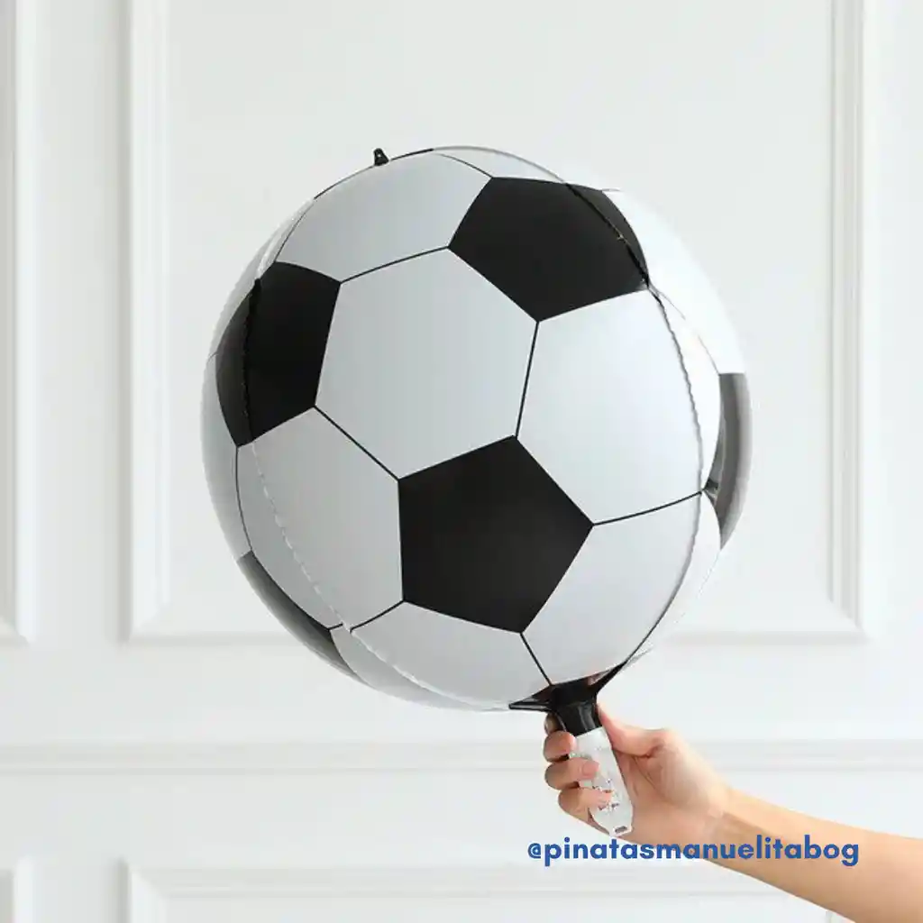 Globo Metalizado Futbol 3d Sin Inflar