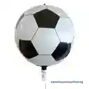 Globo Metalizado Futbol 3d Inflado Con Helio