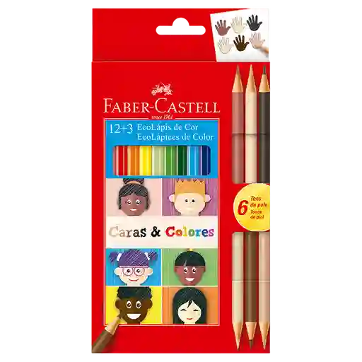 Colores Faber Castell Ecolapices Triangulares Caras Y Colores X 15und