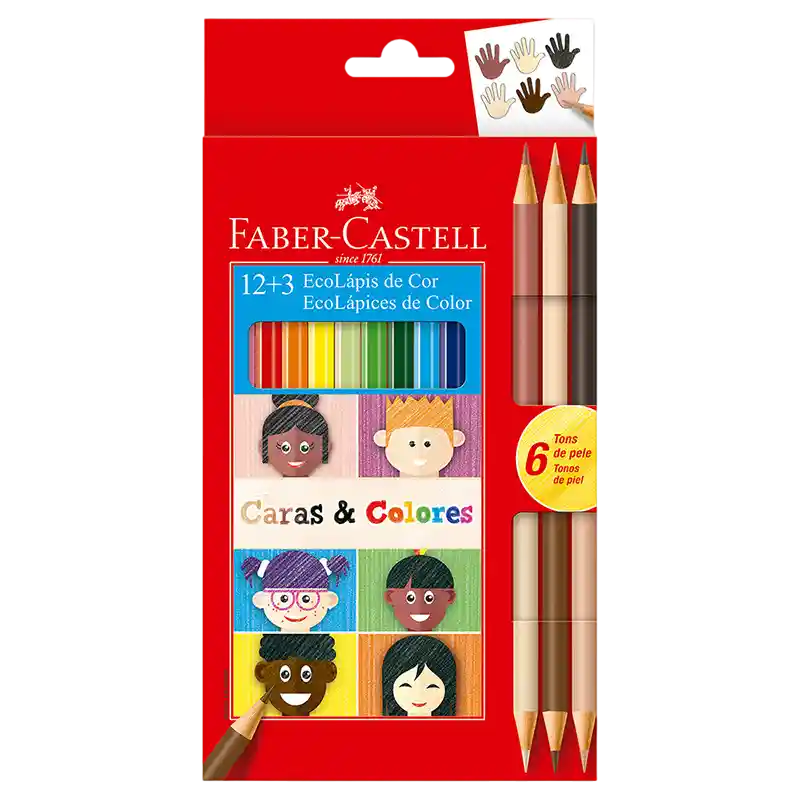 Colores Faber Castell Ecolapices Triangulares Caras Y Colores X 15und