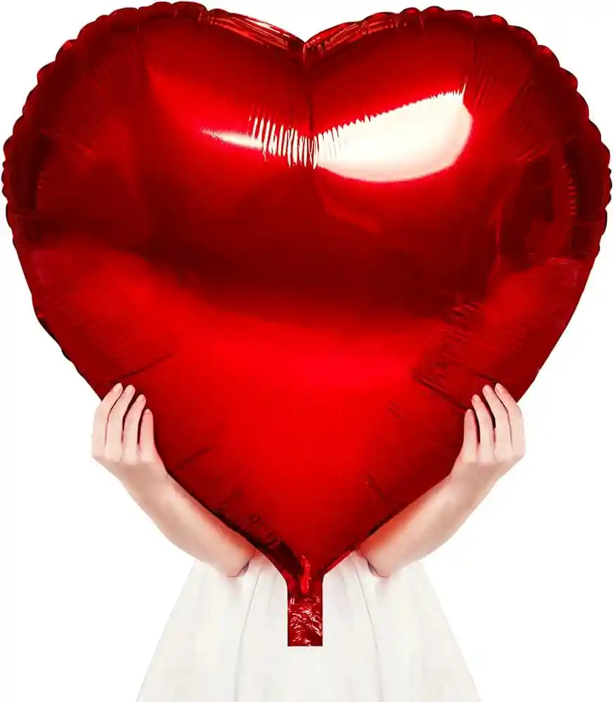 Globo Metalizado Corazón Rojo, 32 Pulgadas Gigante! X Unidad