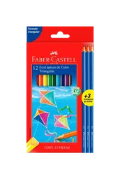 Colores Faber Castell Ecolapices Triangular X 12 + 3 De Grafito