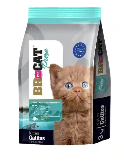 Br For Cat Pure Gatitos Salmón X 1 Kg