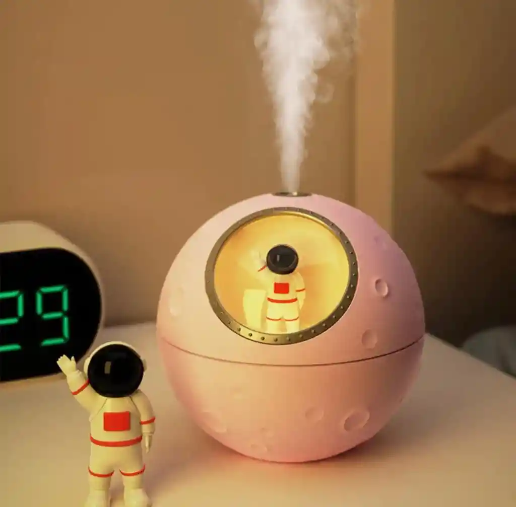 Humidificador Astronauta + Esencia (rosado)