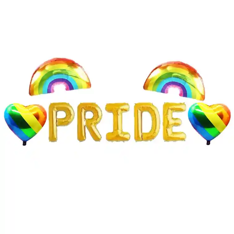 Globos Pride Orgullo Pride Corazon Y Arcoiris