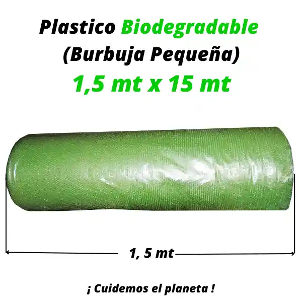 Plastico Burbuja Biodegradable Empaque 1.5 Mt X 15 Mt