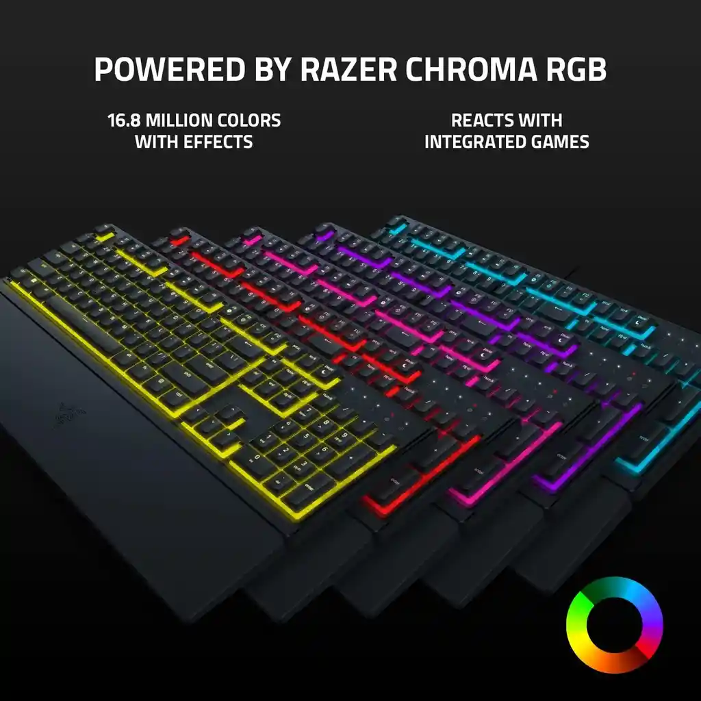 Teclado Gamer Razer Ornata V3 X Black Edition Negro Idioma Inglés