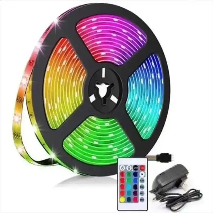 Cinta De Luz Led Multicolor Rgb 10 Metros Tira Led + Control
