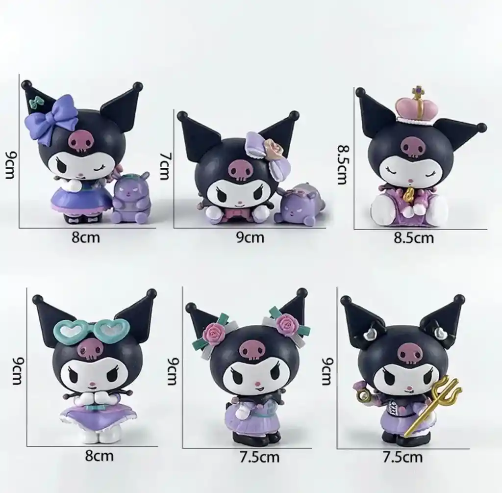 Figura Colección Sanrio Kuromi X6