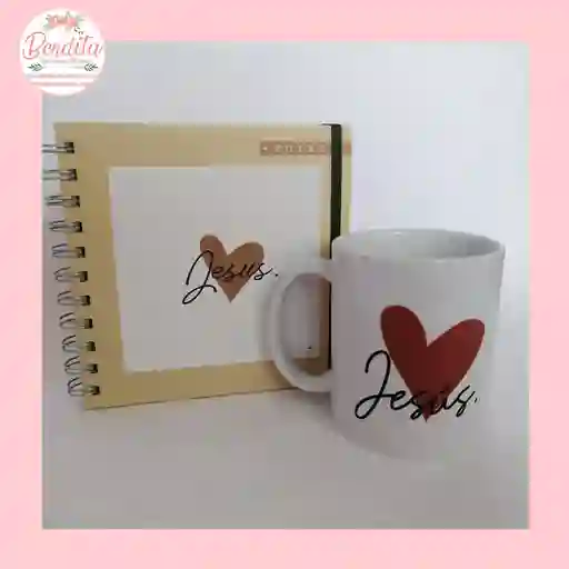 Libreta Y Mug Jesus