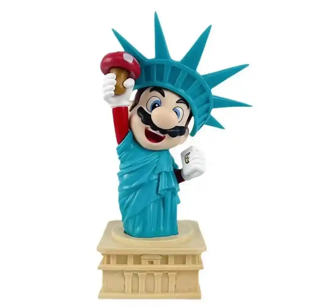 Figura De Colección Mario Bros Estatua De La Libertad