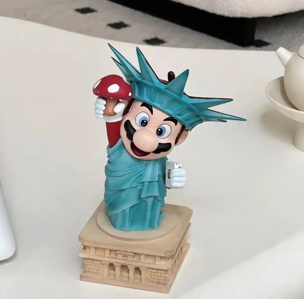 Figura De Colección Mario Bros Estatua De La Libertad