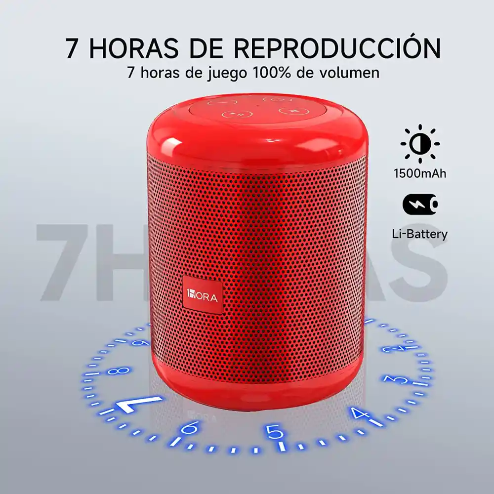 1hora Mini Bocina Speaker Bluetooth Altavoz Portátil Boc062