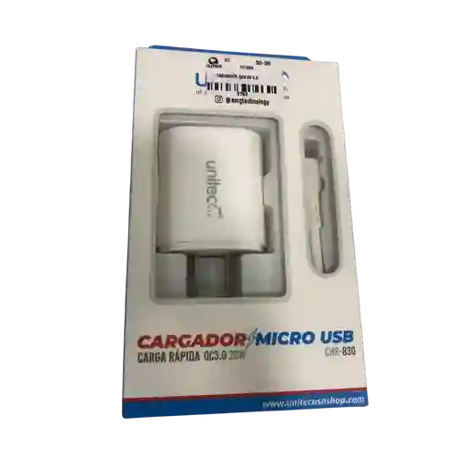 Cargador Microusb Carga Rapida 3.0 20w Chr 830