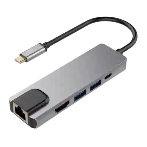 Hub Adaptador Usb Tipo C 5 En 1