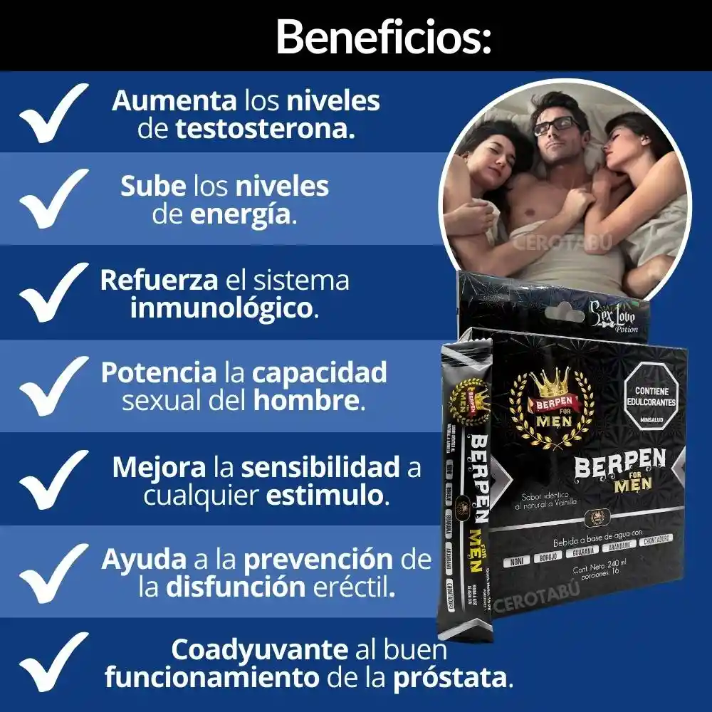 Potenciador Sexual Masculino Natural Ereccionduradera X8unds