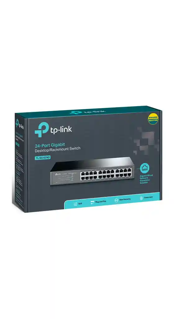 Switch Tp-link 24 Puertos 10/100/1000 - Tl-sg1024d - Para Escritorio Y Montaje En Rack