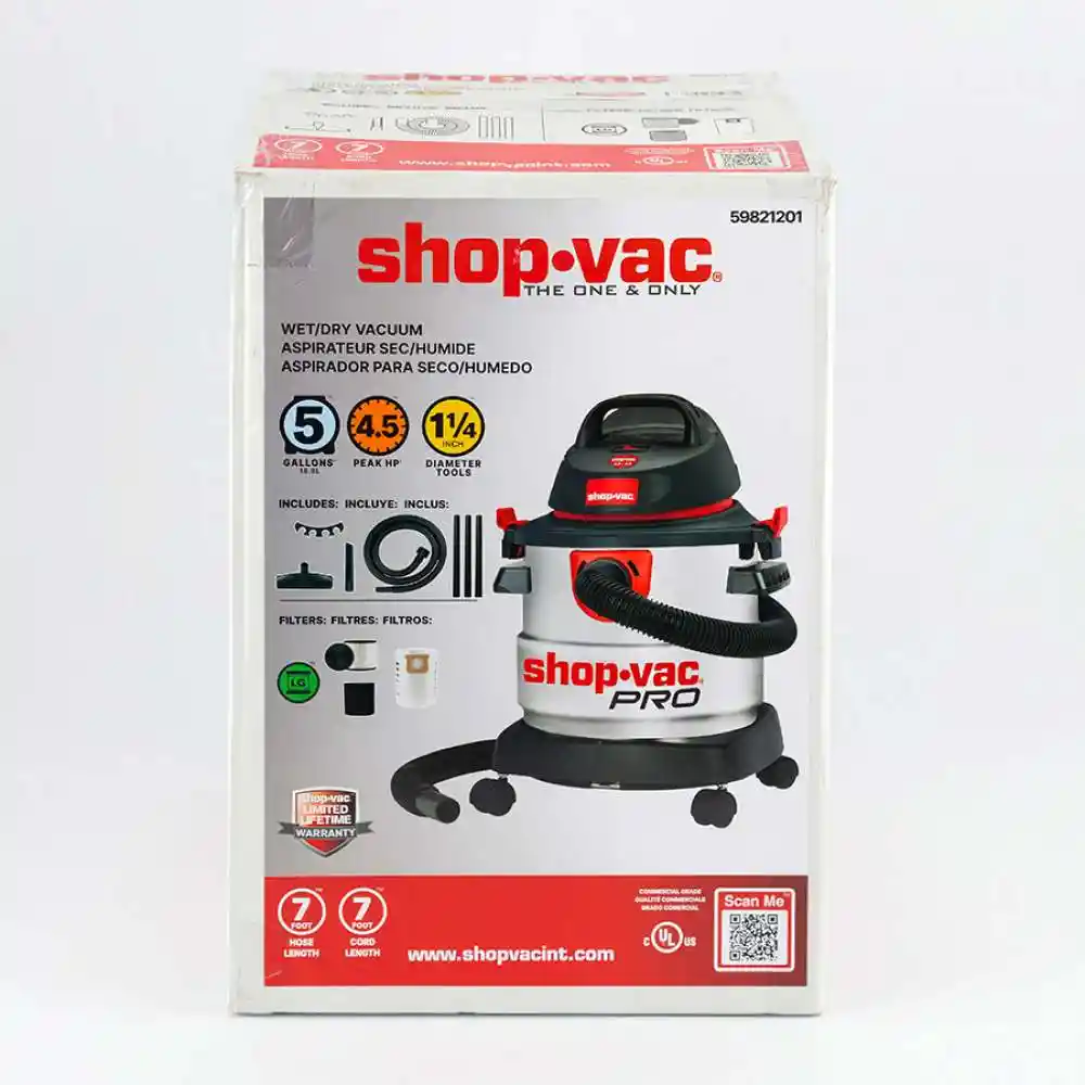 Aspiradora Shop Vac 59821201 Acero Satinado 34x49x34cm