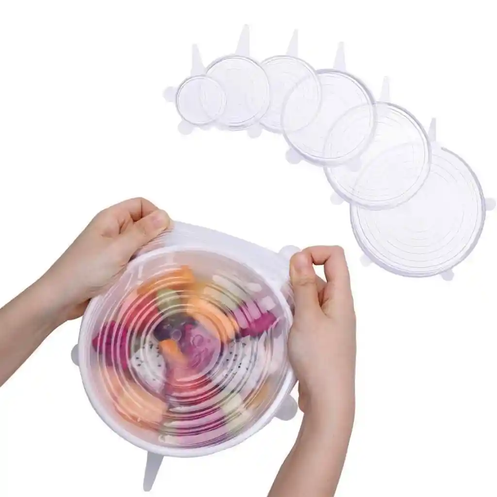 Tapas Elásticas De Silicona Reutilizables Para Recipientes