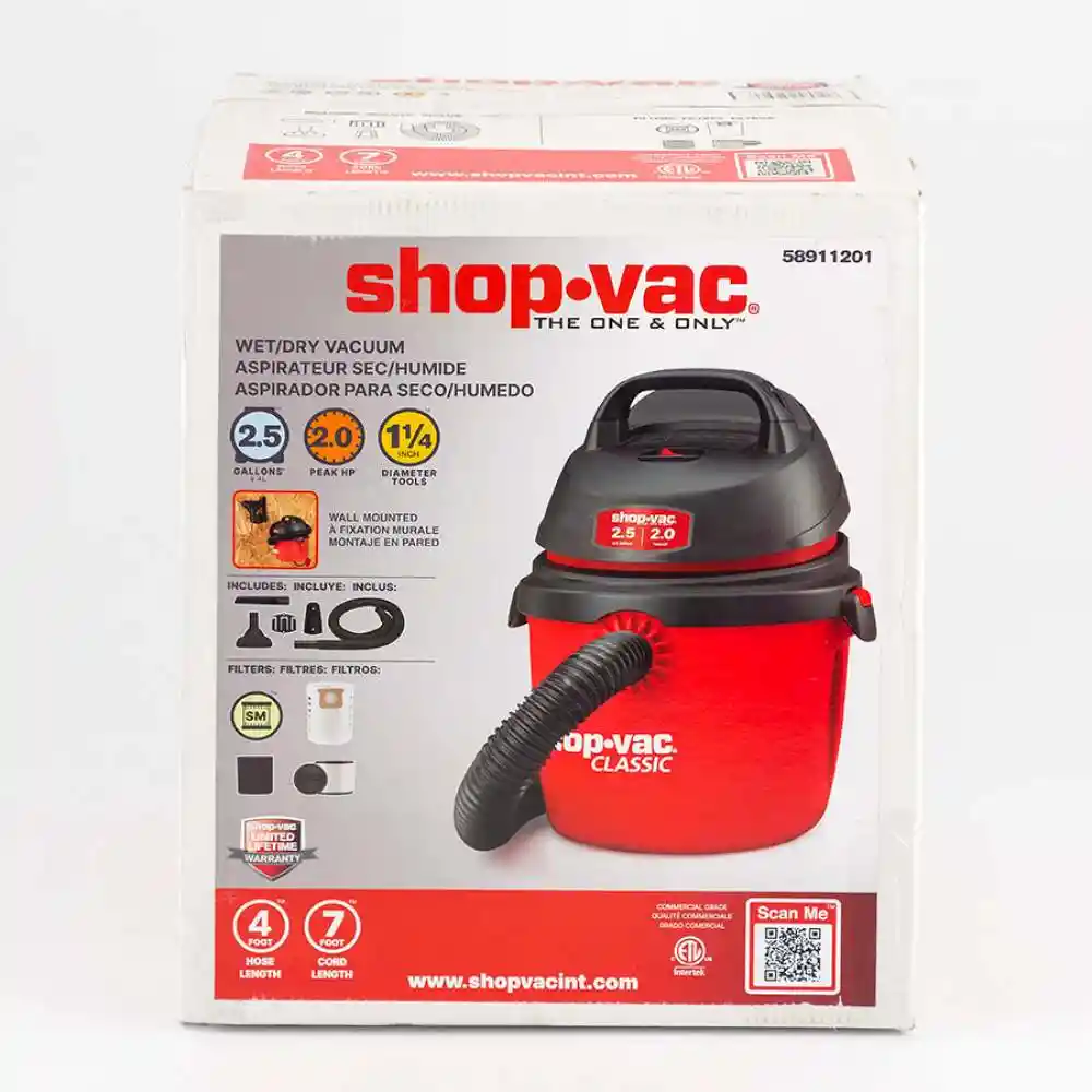 Aspiradora Shop Vac 58911201 Rojo 4kg 28x38x30cm